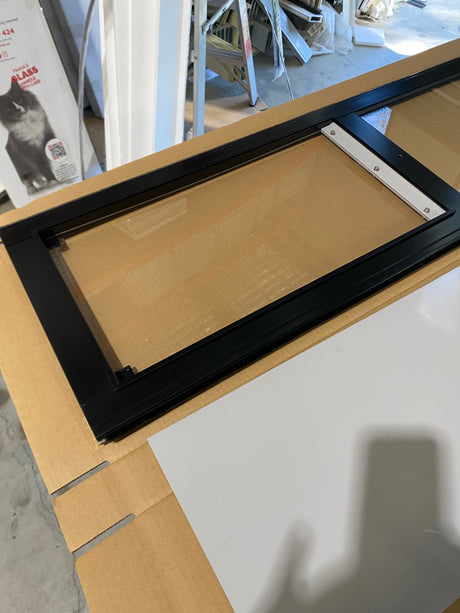 BRAND XL BLACK pet door insert, tiny small scratch on flap (hard to see)