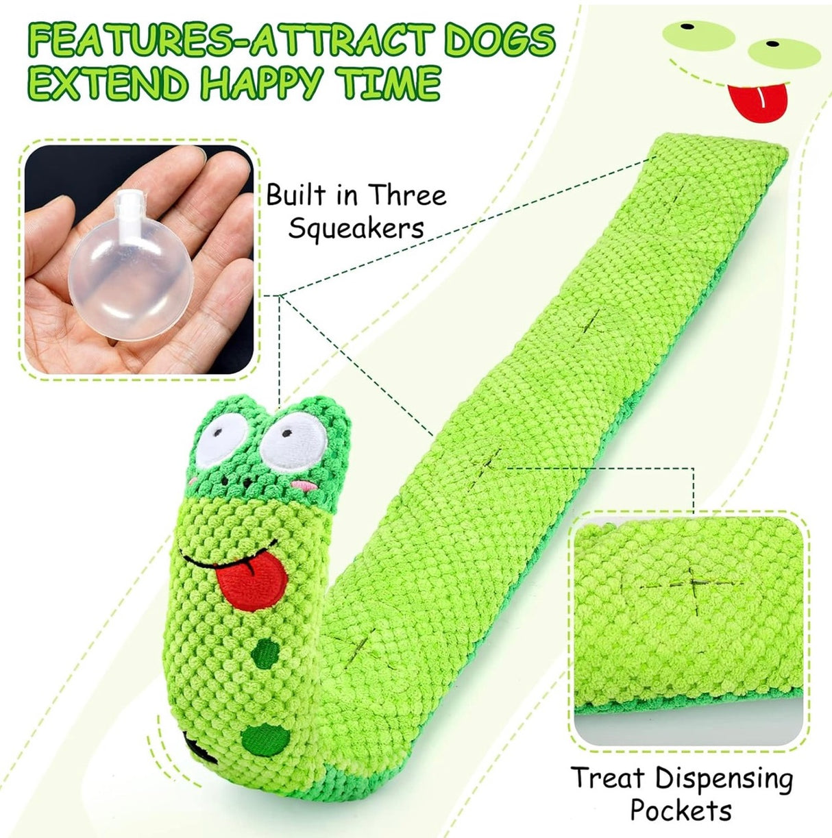 SNAKE Dog Toy Stress Release