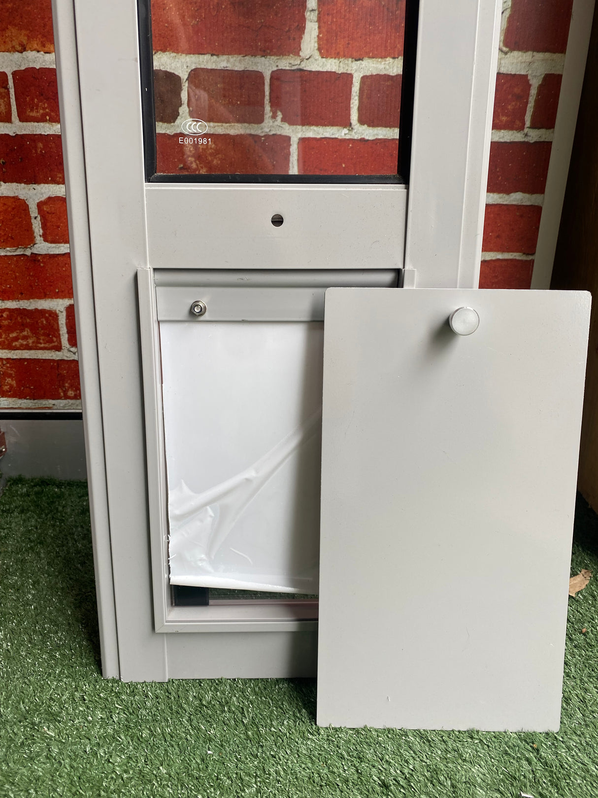 Brand New Small Grey pet door insert (Height 2.0-2.1m)