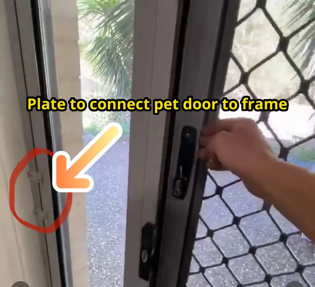 PLATE to connect pet door to frame OR Angle Bracket