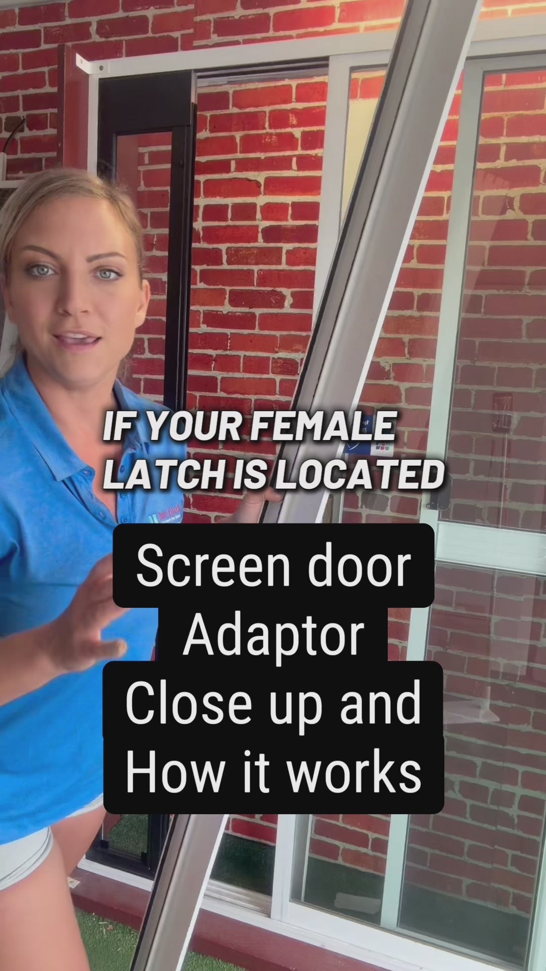 Adaptor (Close+Lock Glass and Fly Screen door)